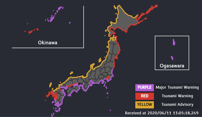 Tsunami map