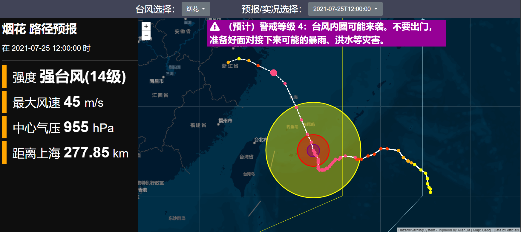 Typhoon map